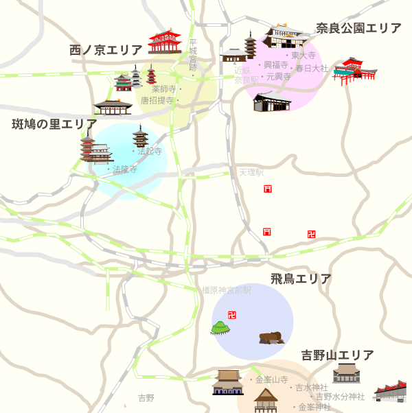 奈良の世界遺産 観光スポットなど観光マップで紹介しています